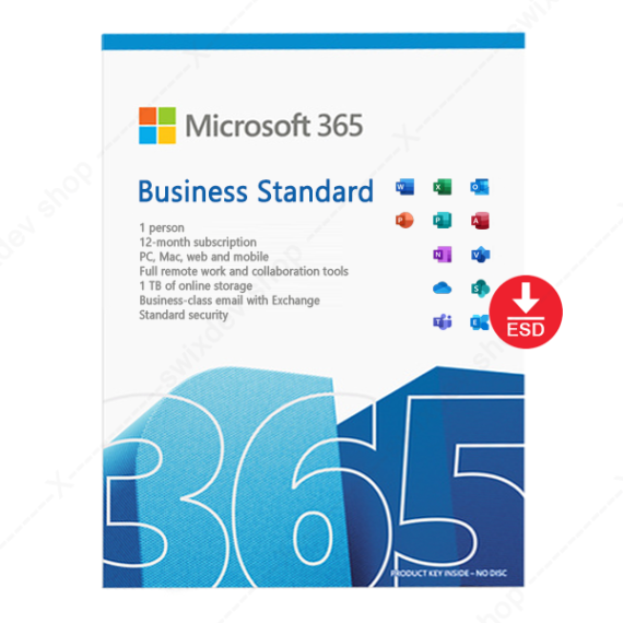Microsoft 365 Business Standard, 1 usuario, 12 meses - SwixDev