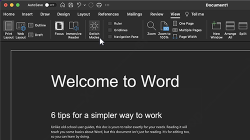 microsoft office 2021 dark mode 01